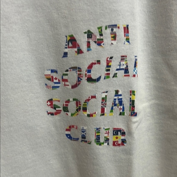 Anti Social Social Club Flag Tee White Men's Size L - Picture 2 of 5